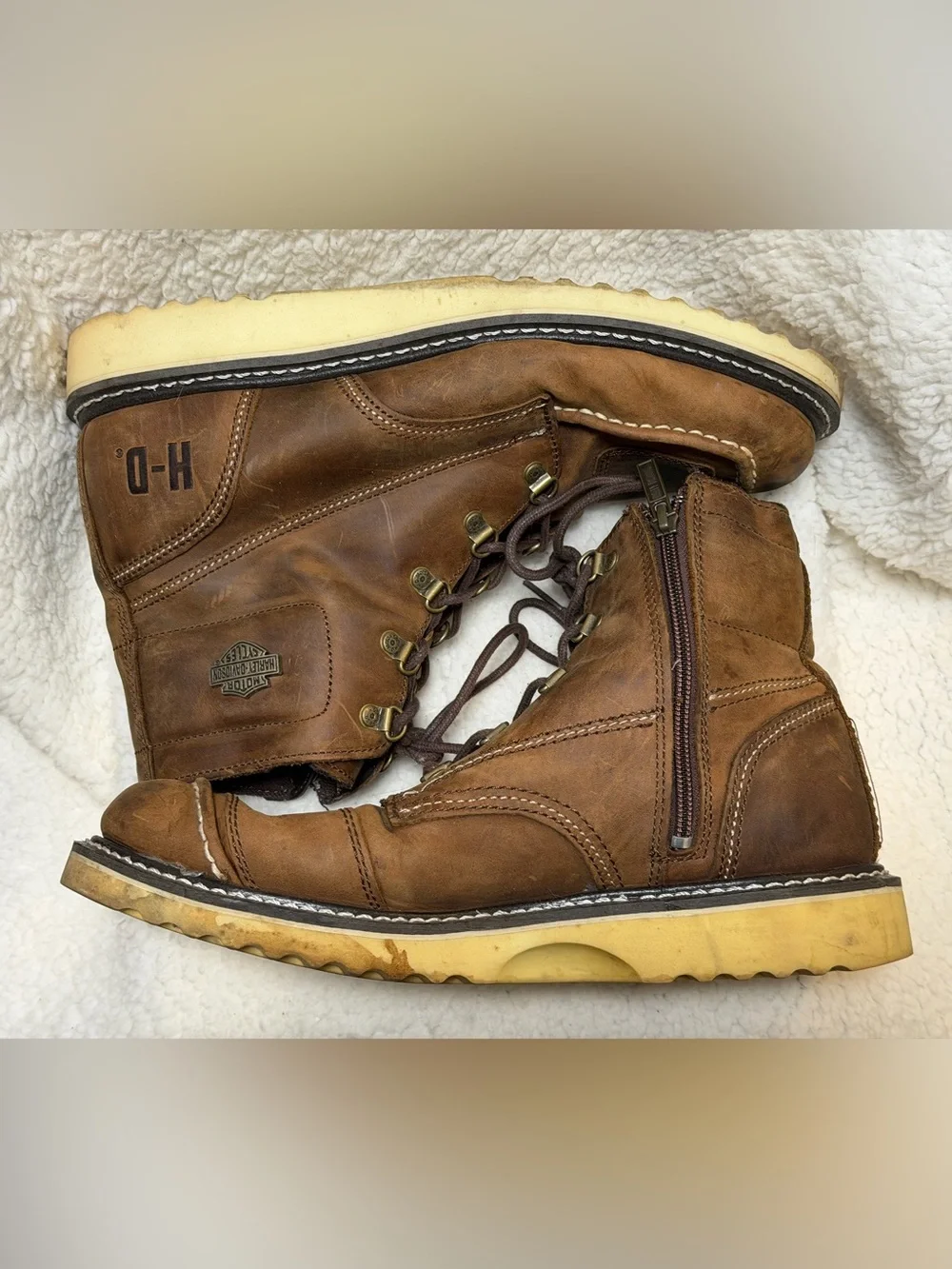 HARLEY-DAVIDSON® FOOTWEAR Men's Hagerman Motorcycle Riding Boots | Brown 10.5